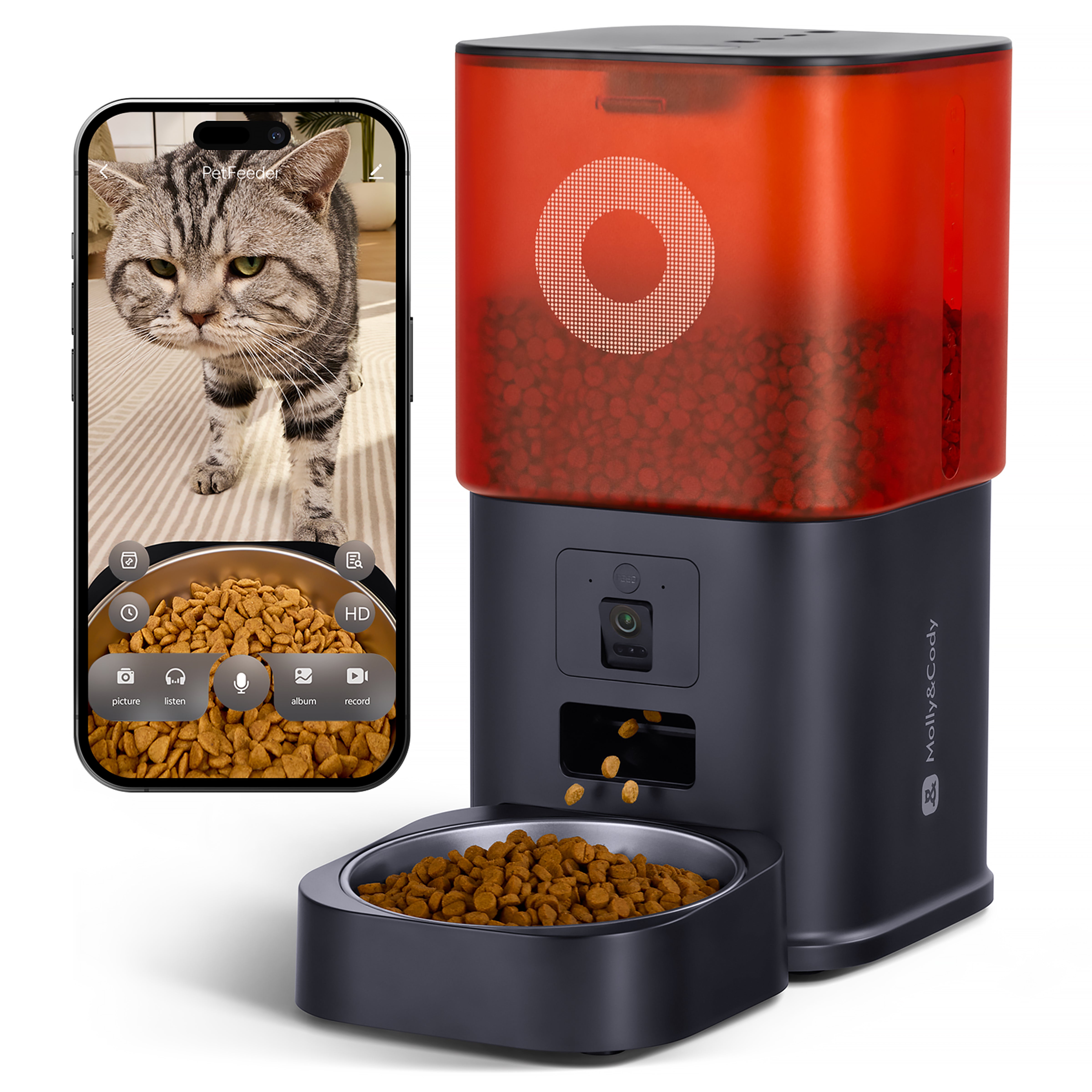 6L Smart Pet Feeder with Camera for Dogs & Cats – Molly&Cody