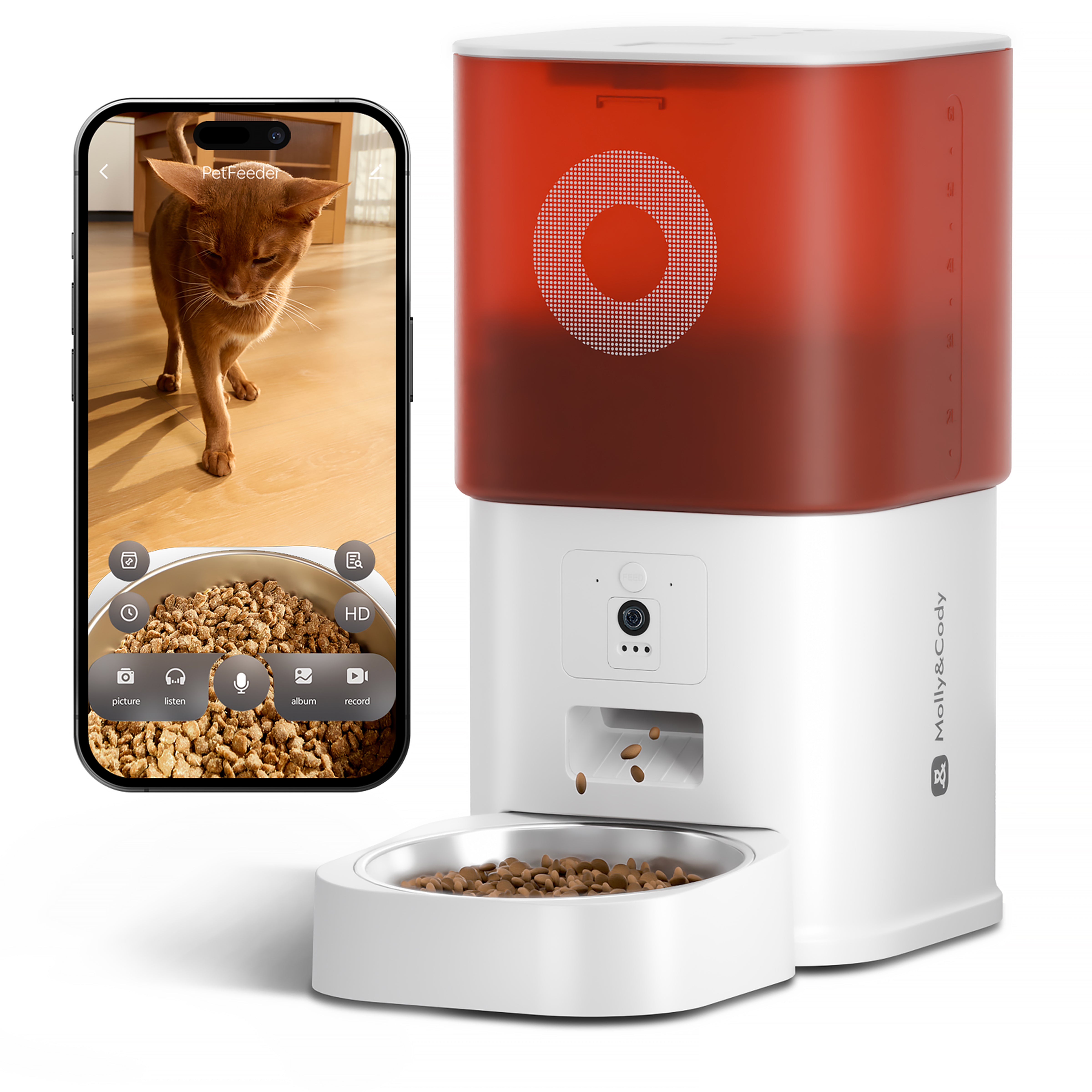 6L Smart Pet Feeder with Camera for Dogs & Cats – Molly&Cody