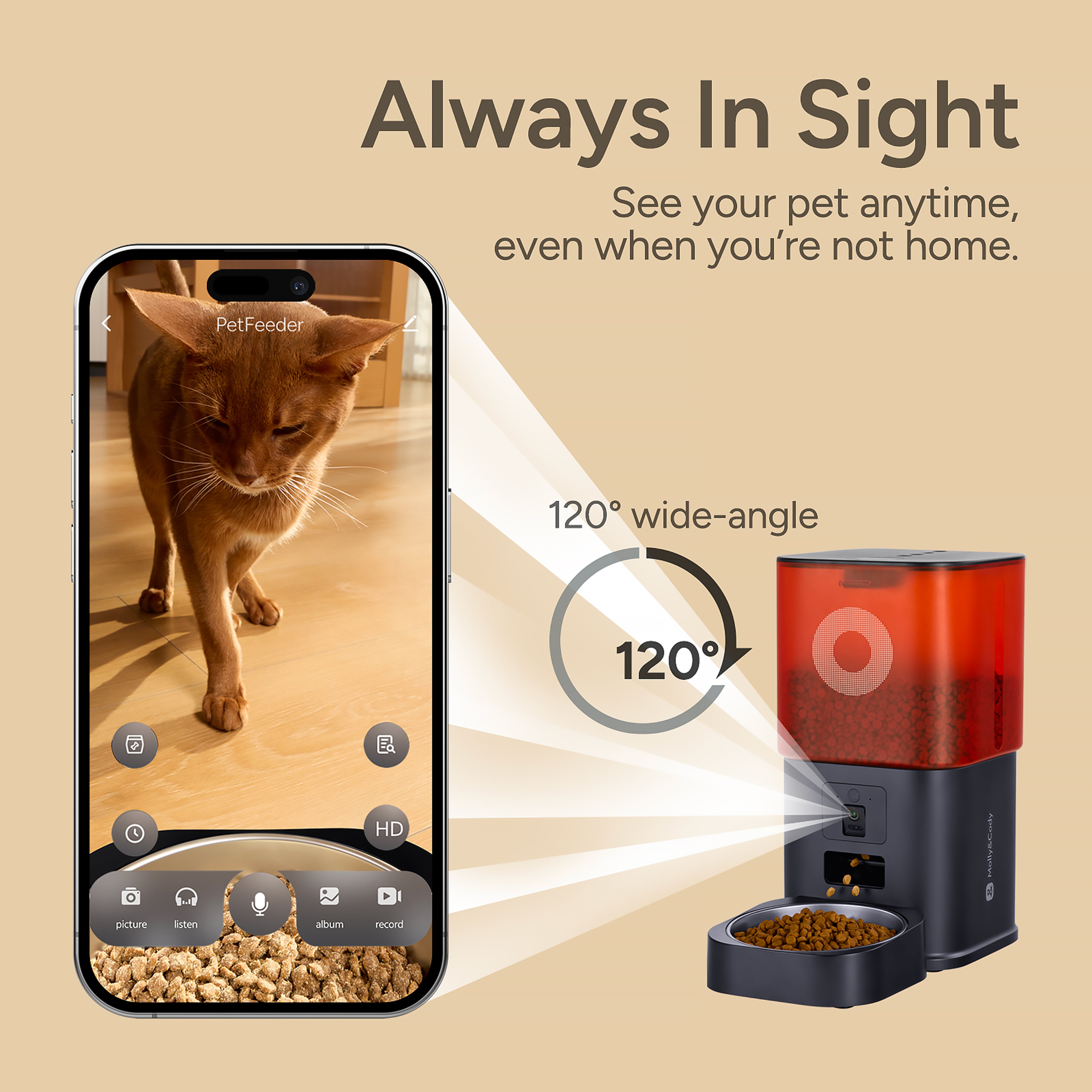 6L Smart Pet Feeder with Camera for Dogs & Cats – Molly&Cody