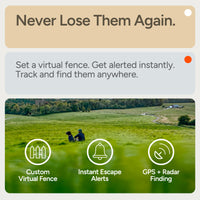 Tracker T1 custom virtual fence, escape alerts, and GPS radar finding