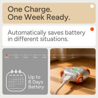 Tracker T1 USB-C charging with up to 8 days of battery life